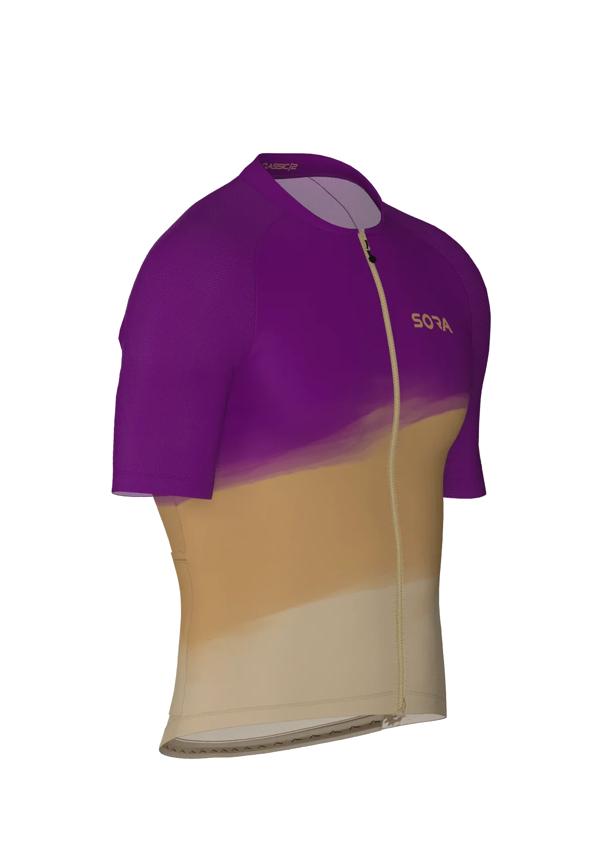 Classic violet-cream cycling jersey