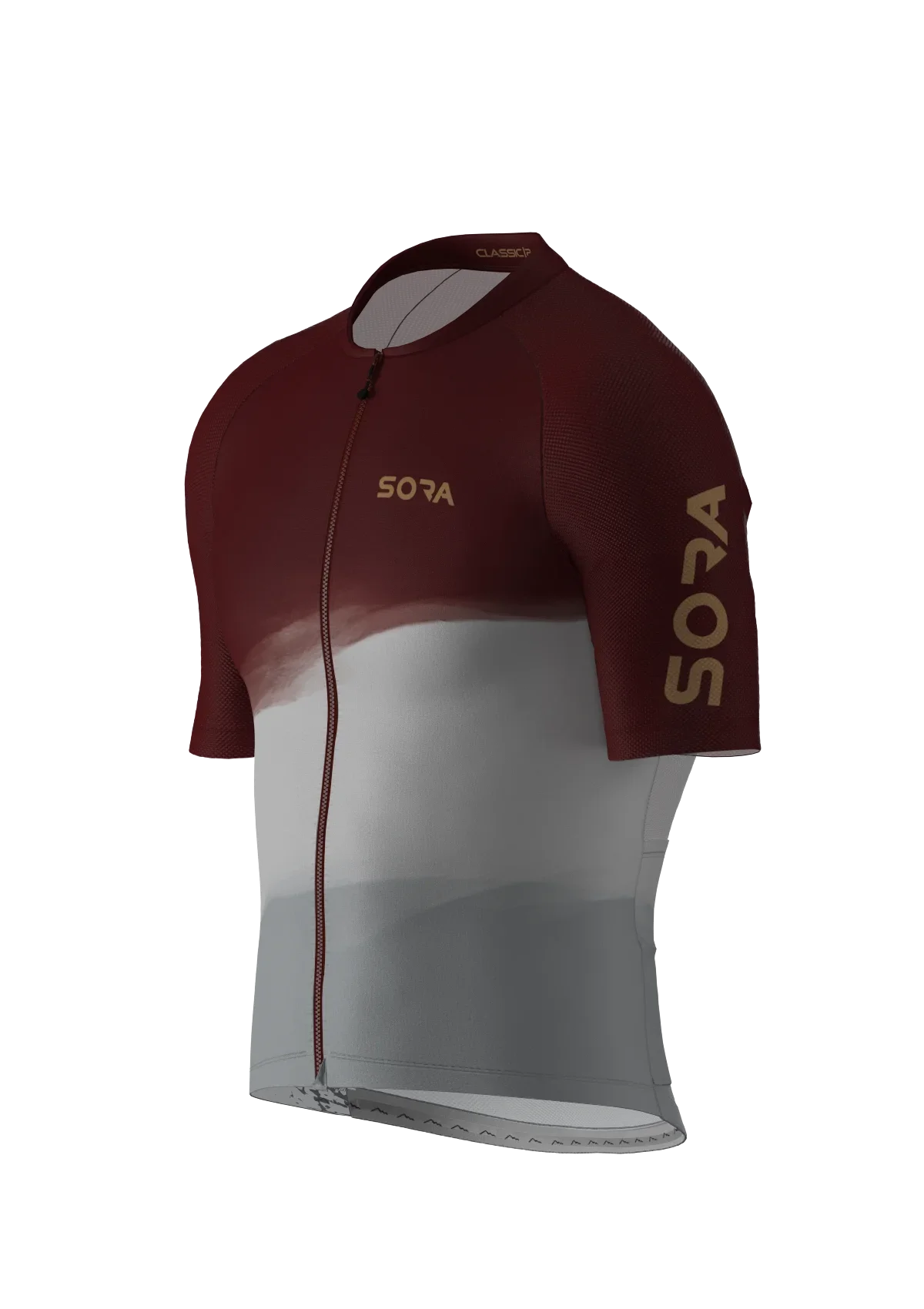 Classic White Velvet-Red cycling jersey