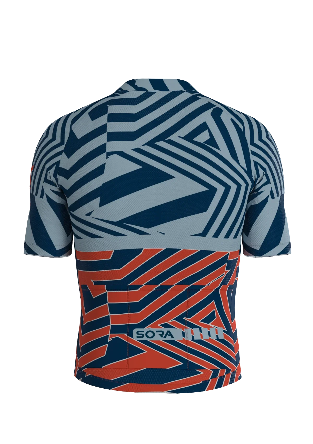 Classic Ice-Blue Orange cycling jersey